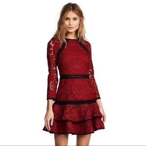 Alexis kharis black and red lace dress
